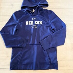Nike Baseball MLB Boston Red Sox navy blue hooded sweatshirt youth large
